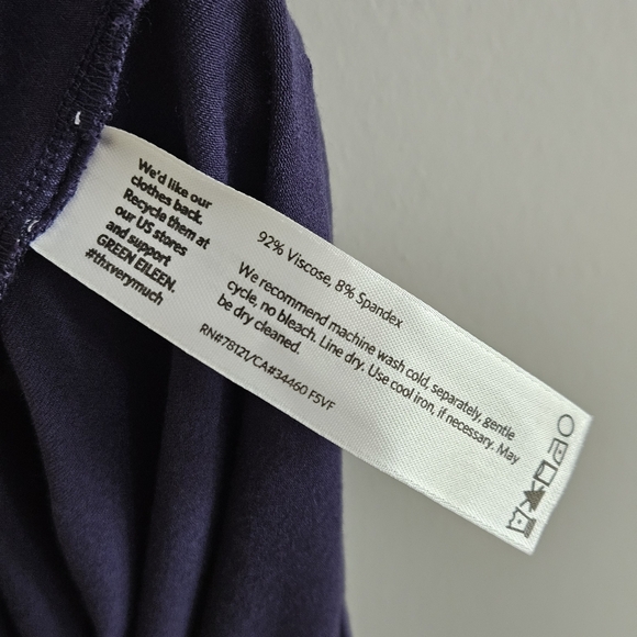 Eileen Fisher Navy Midi Dress - Picture 10 of 11